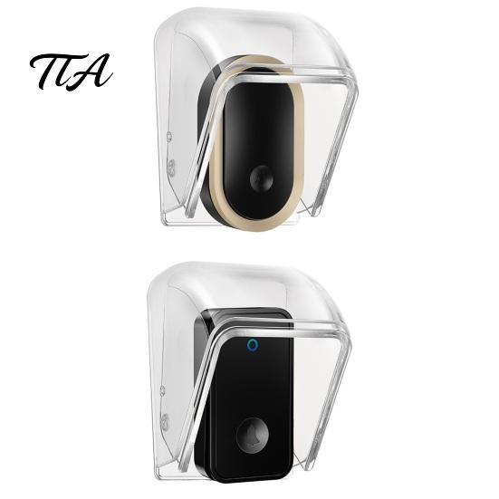 Outdoor Doorbell Shield Weatherproof Cover, Transparent Rain for Wireless Adhesive Cover Outdoor, Waterproof Protective Case Wall Mounted Bell