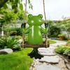 Langlebige Kunstharz-Dekoration Gartenschaukel Frosch-Statue, Hängendes Ornament, Skurrile Außenbaumskulptur Niedliche Figur für Veranda Hof Balkon