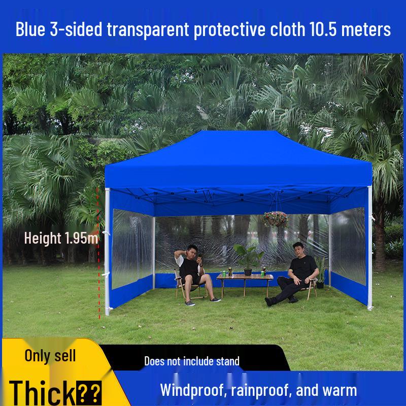 Transparent Tent Side Panel: Windproof & Waterproof Outdoor Canopy Enclosure with Thick Fabric and Durable Edging