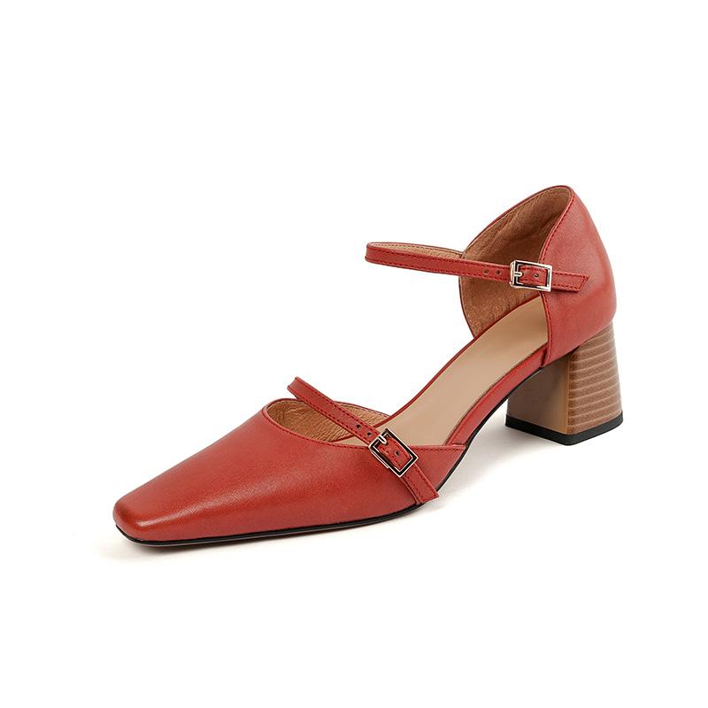 

НОВЫЕ летние/весенние женские туфли с квадратным носком, босоножки на тонком каблуке, элегантные туфли на высоком каблуке из натуральной кожи для женщин, праздничная обувь 35