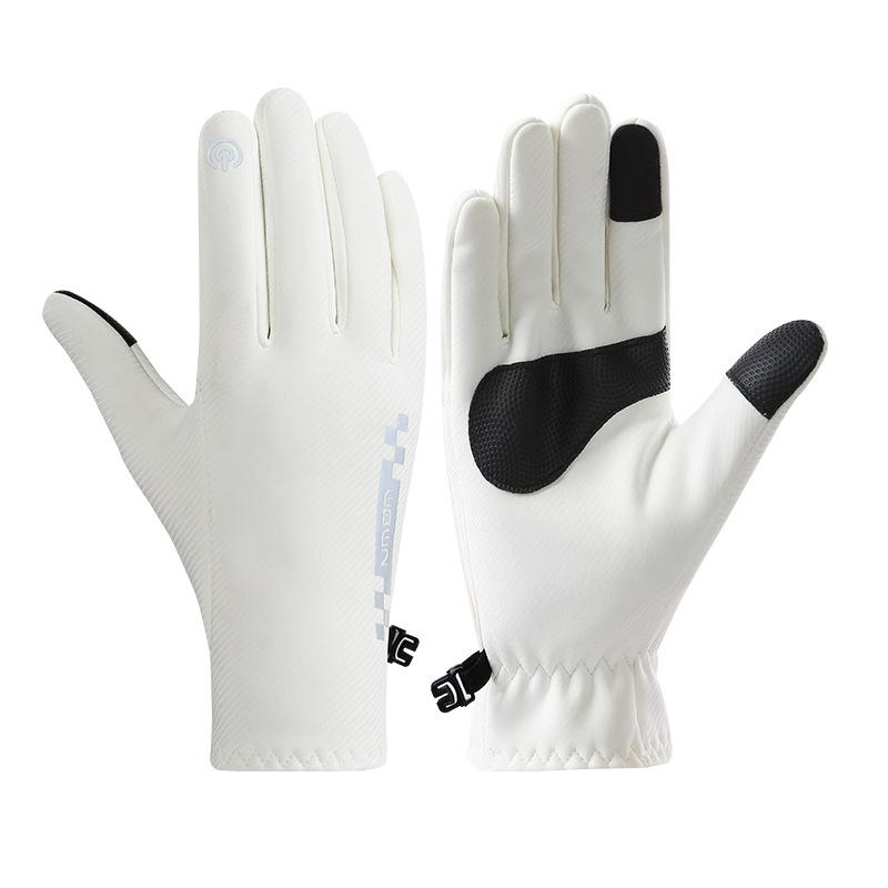 

Gloves Women s Winter Warm Fleece Thickened Riding Electric Vehicle Road Car Non-slip Cold-proof Waterproof Ski Touch Screen onesize білий