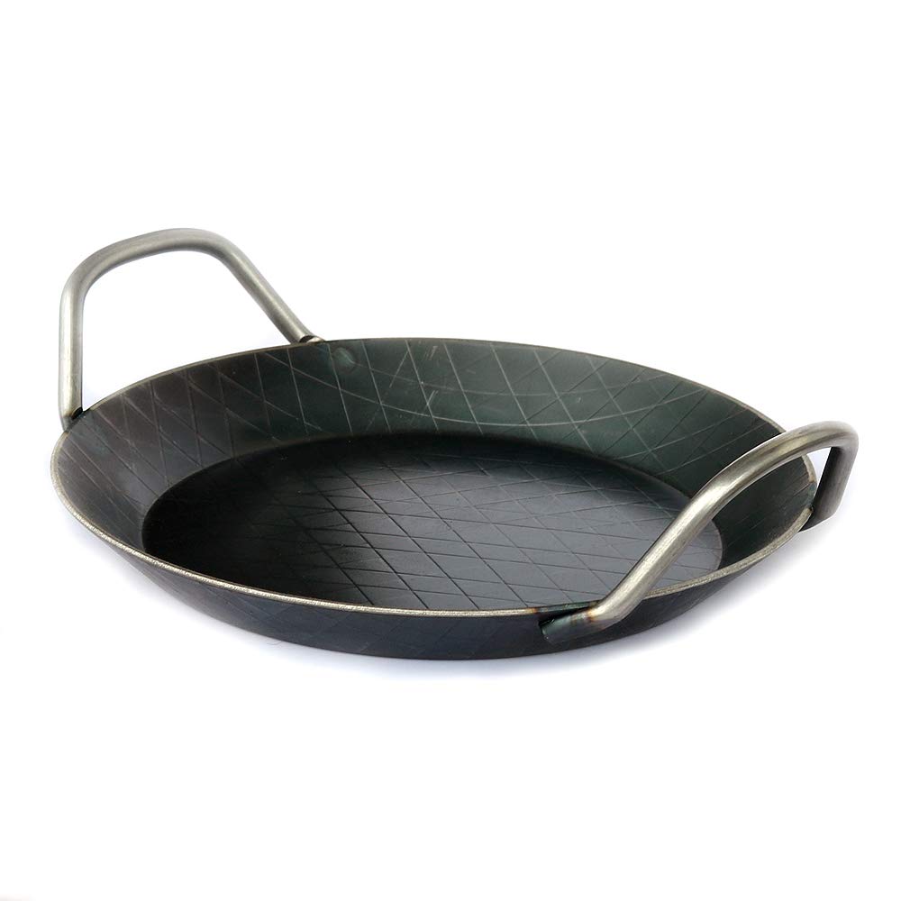 

Turk Iron Serving Pan for Roasting, Includes Pot Brush, 20cm (2-Grip Type)