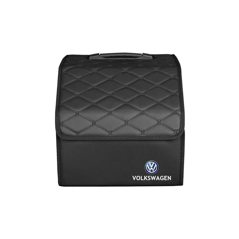 BIG1 Storage Leather Box Trunk Organizer Bag Large Capacity Foldable For VW Golf Polo Tiguan Touran Jetta Passat CC T5 GTI Beetle GTD