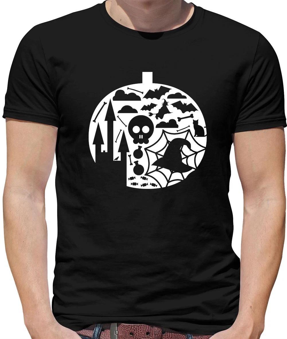 Pumpkin Shape - Mens T-Shirt - Halloween Pumpkins Outfit Funny Scary Ghosts XXXL