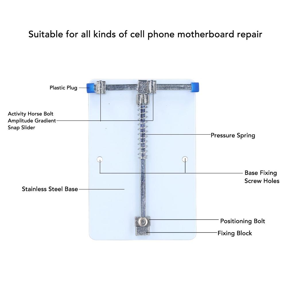12 X 8cm PCB Holder Universal Adjustable Motherboard Circuit Board Holder Fixed Support Jig Fixture Clamp