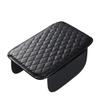 Car Armrest Box Pad with Double-Sided Pockets, Multi-Functional Thin Leather Heightening Pad Cover