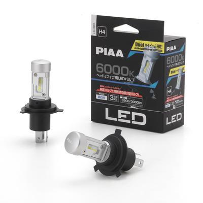 PIAA LED Lamp Controllerless 12V Hi Vehicle Inspection LEH180 Headlight/Fog Bulbs, 6000K, Type, 18/18W, 3800/Lo 3000lm, H4, 3-Year Warranty,