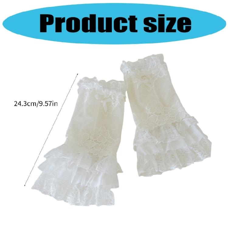 Delicate Rhinestones Embroidered Gloves Soft Nylon Arm Sleeves For Daily Fashion Evening Event