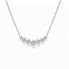 Sparkling Smile Rhinestone 925 Sterling Silver Necklace - Elegant Pendant Collarbone Chain, Perfect Birthday Gift for Girlfriend