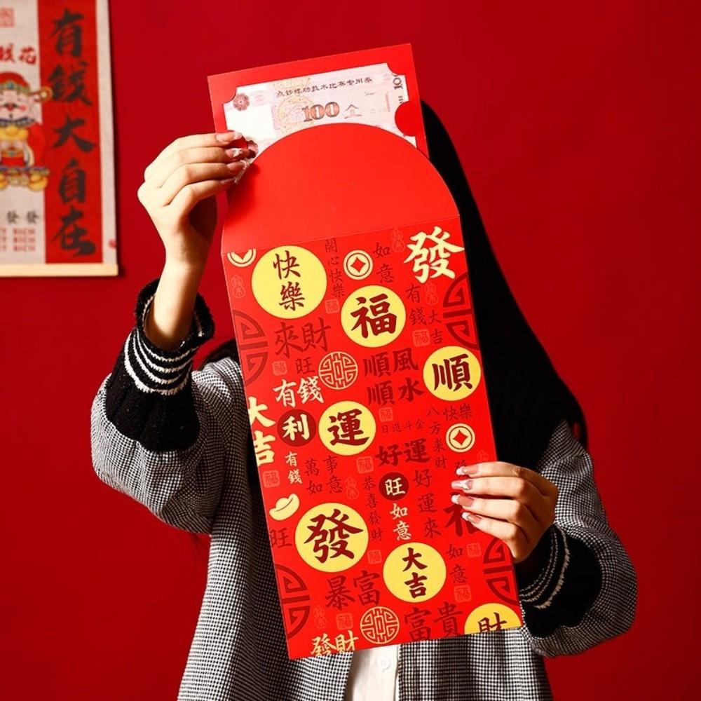 Cartoon New Year Money Envelope Traditional Bless Fortune Pocket Lucky Red Pockets  Spring Festival