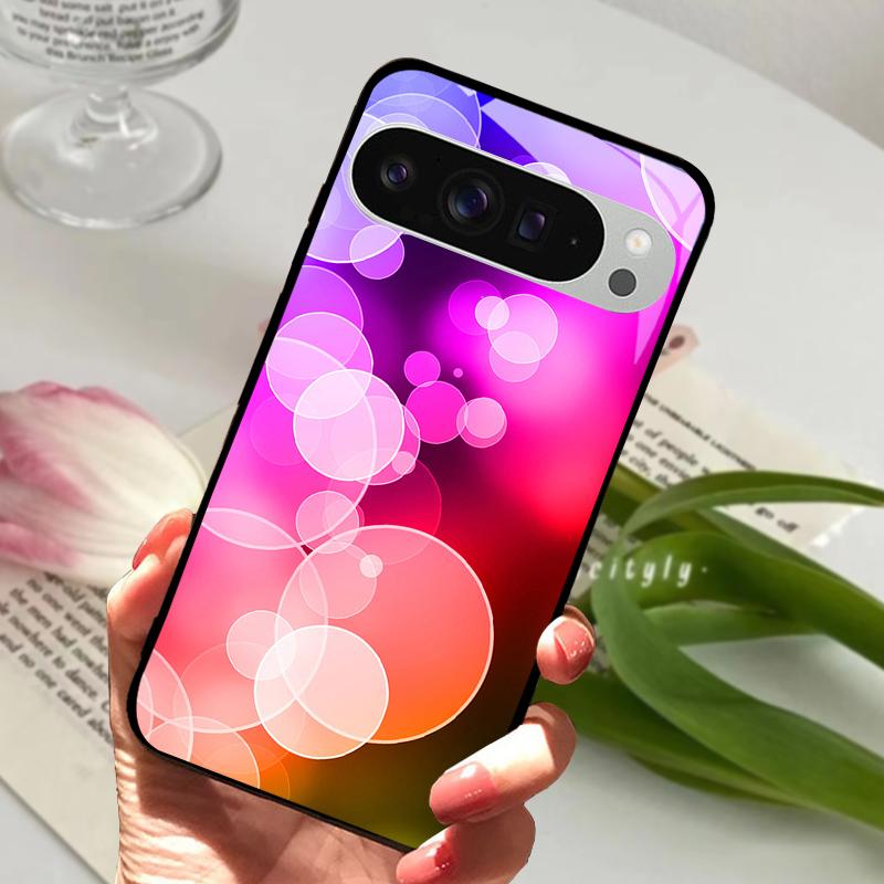 For Google Pixel 9 Pro XL Case Pixel9 Cute Animal Tempered Glass Phone Cover For GOOGLE PIXEL 9A Glass Protective Fundas Cases