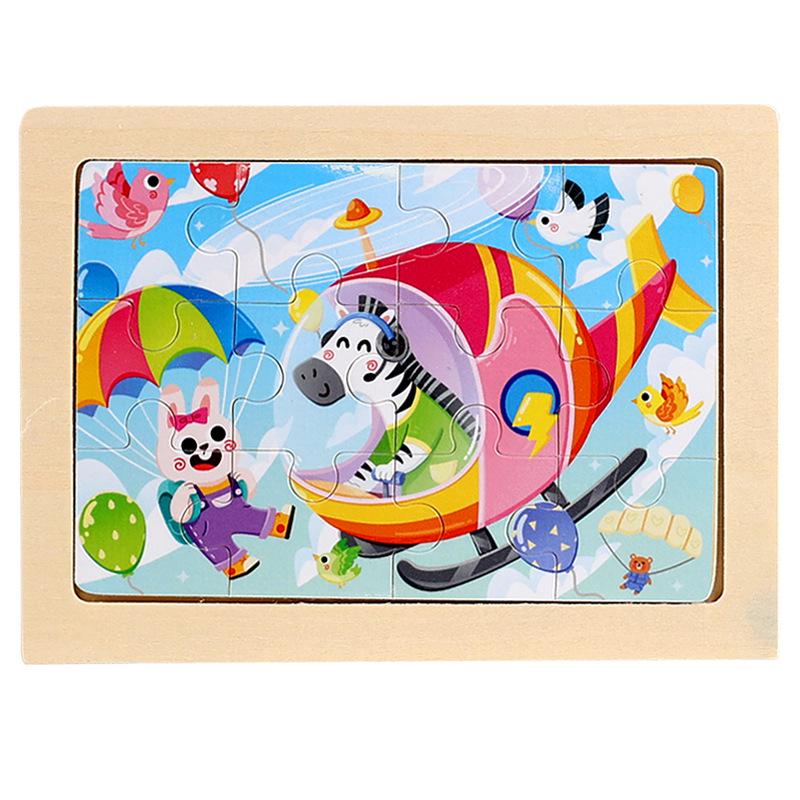 Early Education Wooden 20-Piece Puzzle Board for Infants and Young Children (Ages 0-6)