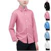 Boys Cotton Regular Fit Tops Shirts Button Down With Cuffs & Shirttail Hem Long Sleeve