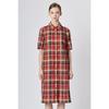Half Sleeve Check Dress B3m4o684