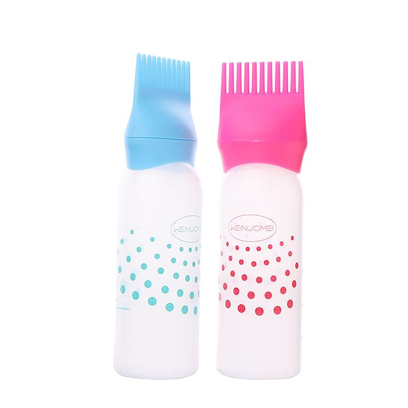 170Ml Hair Oil Applicator Bottle Hairdressing Shampoo Bottle Hair Dye Refillable Bottle Hair Coloring Hairdressing Styling Tools