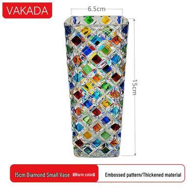 VAKADA Handbemalte High-Borosilikatglas-Vase