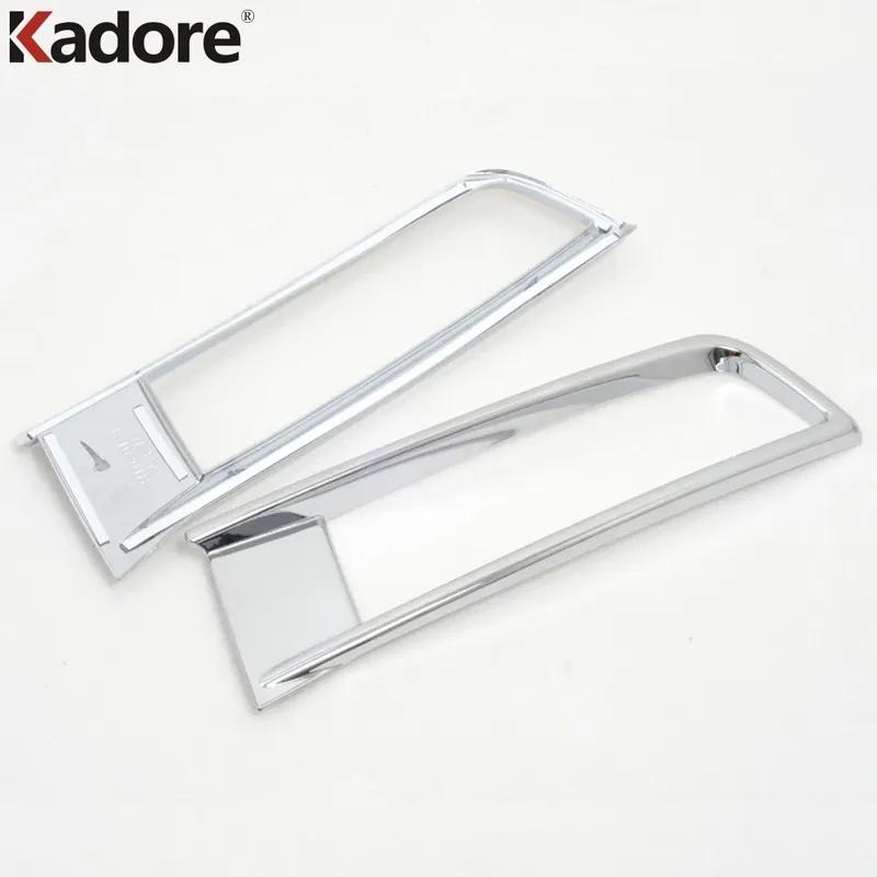 Front Fog Light Lamp Cover Trim For Volkswagen VW Touran 2016-   2024 Chrome Car Foglights Bezel Trims Accessories