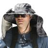 Solar Fan Hat with Neck Flap USB Rechargeable UV Dual Cooling Fan Fishing Hat Foldable Men Women Fisherman Hiking Mou