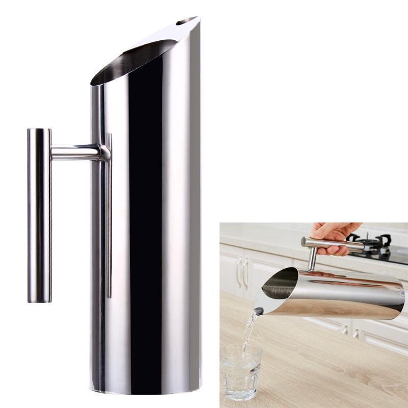 1.5L Large Capacity Stainless Steel Water Pitcher Tea Pot Kettle Cold Drink