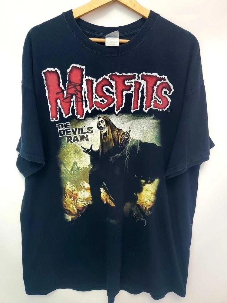 Vintage Misfits The Devils Rain Band Black Short Sleeve Unisex Shirt S-5XL Unisex T-Shirt M