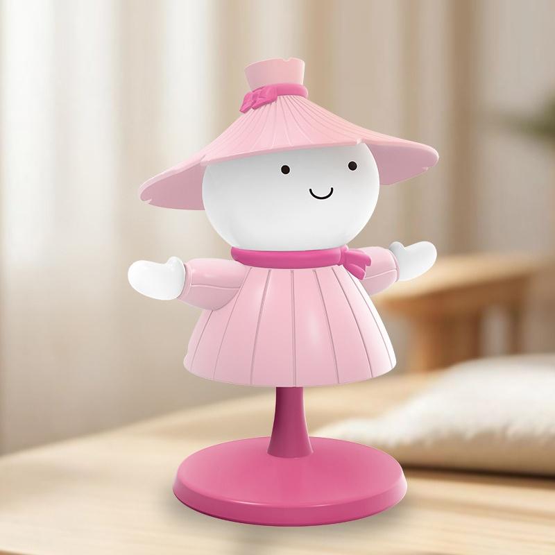 Cartoon Cute Scarecrow Usb Charging Battery Led Table Night Light Child Eye Adjustable Protection Warm White Desk Lamp Ornaments