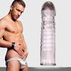 Men Transparent Condom Enlargement Thicken Lengthen Penis Sleeve Adult Sex Toy