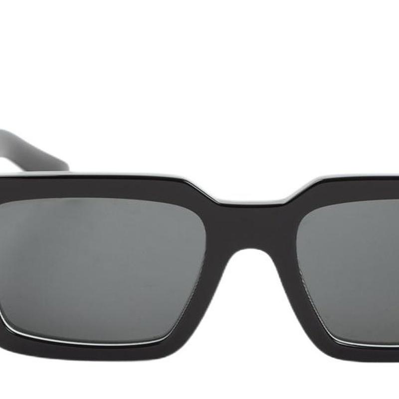 Prada Personalized Design Acetate Square Sunglasses Men's Black