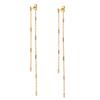 Stainless Steel Pipe Chain O-Chain Dangle Earrings for Women Ladies Classic No Fade Long Tassel Drop Earrings Jewelry Wholesale