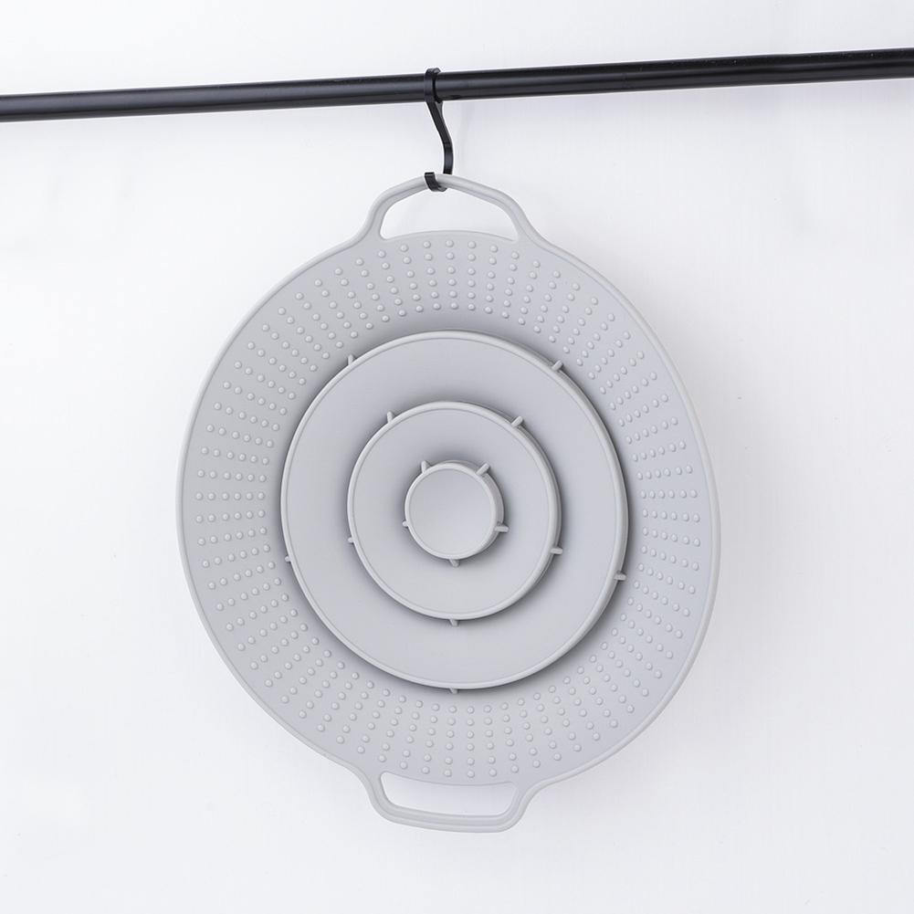 30cm Silikon Auslaufsicherer Topfdeckel Mikrowellenofen Kochgeschirr Spritzschutzdeckel Küchen Gasherd Schutzutensil Wiederverwendbare Topfabdeckung