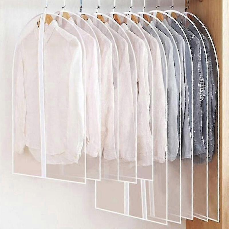 5 Pieces Transparent Garment Bag Garment Cover Cover With Zipper, Garment Cover Jacket Coat Dresses Evening Dresses Suit Protection Garment Cover Suit