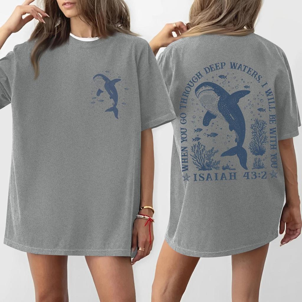 Women's Round Neck Printed Short-sleeved T-shirt Top