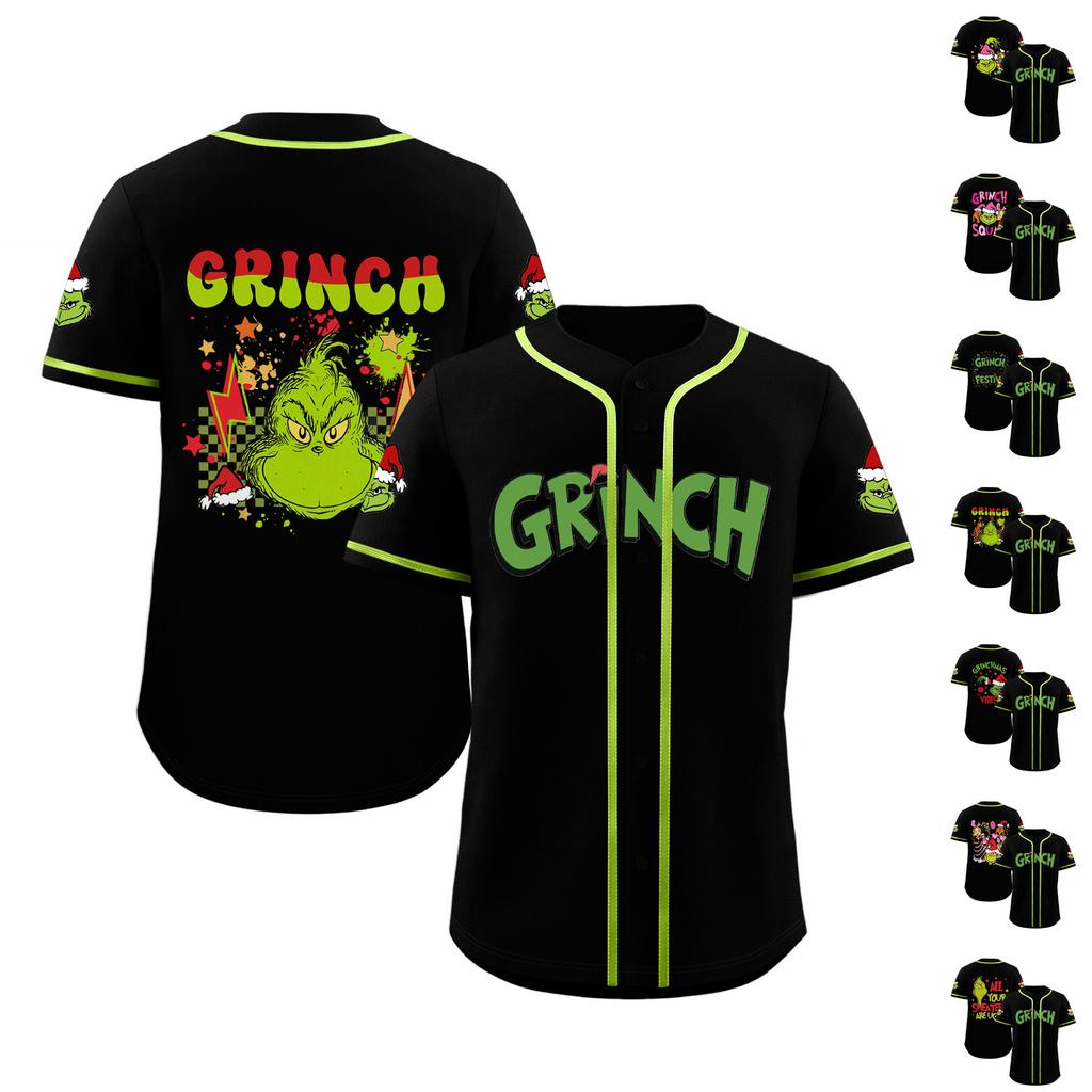 Children's Casual Cartoon Print Short-sleeved Baseball Jerseys Children's Sportswear Top