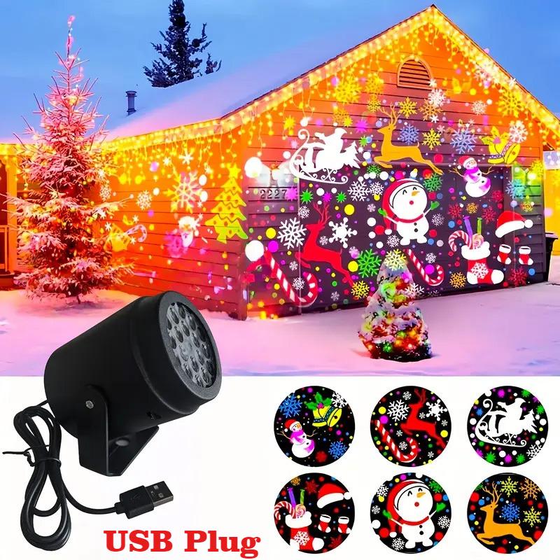 

Rotating Snowflake Christmas Projector,360°Spinning Base,Auto-Rotating LED Holiday Lights,Home,Party,Wedding,Christmas,Halloween