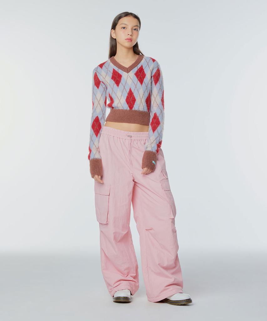 INSTANTFUNK Pleated Cargo Wide Pants