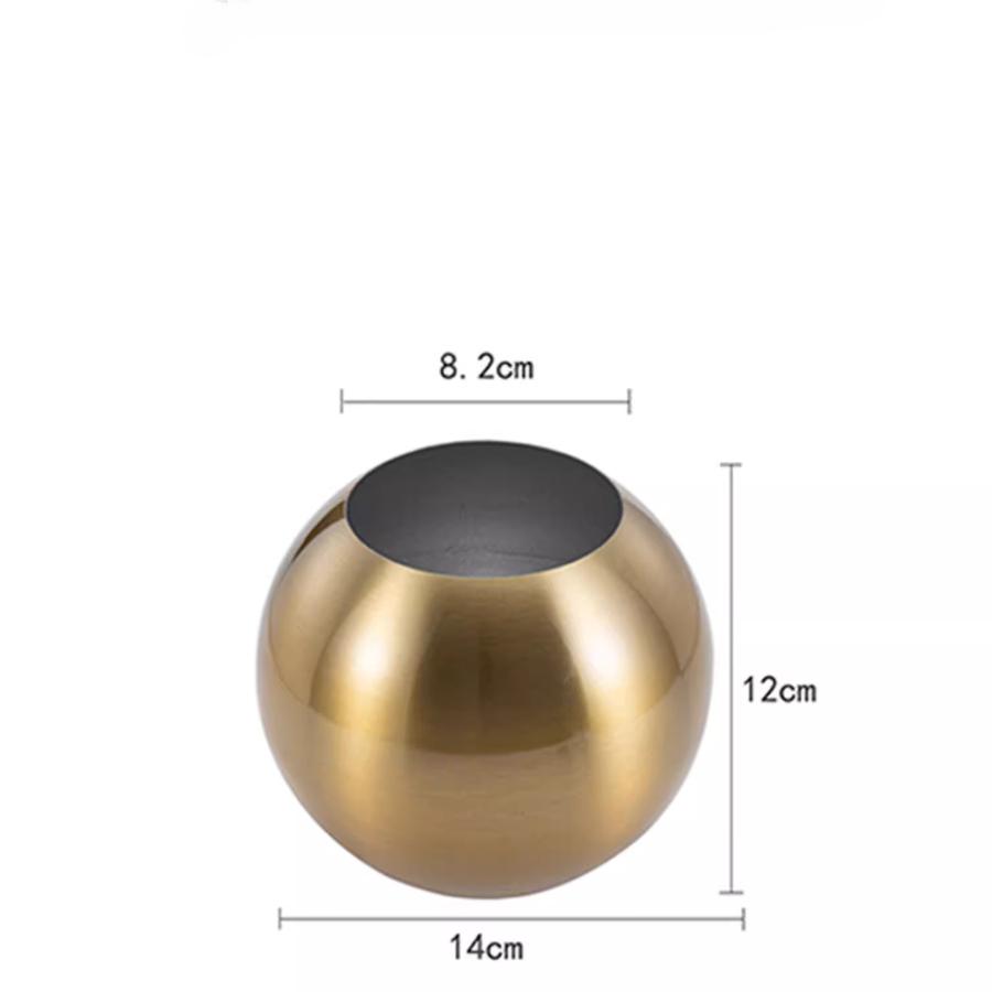 Edelstahl Metall Kleine Vase Leichter Luxus Kugelförmig Tischplatte Modern Schlicht Blumen Pflanzgefäß Dekoration Heimdekoration