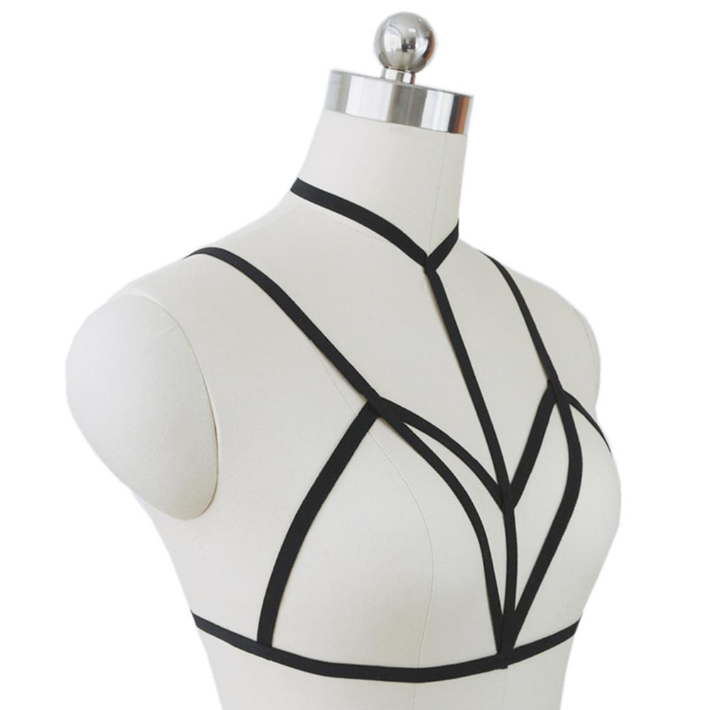 Hollow Cage Bra Bandage Bustier Sexy Bralette Elastic Harness