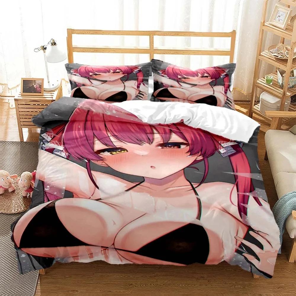 Sexy beauty cartoon 3D printed bedding set luxury King size Comforter bedding sets digital design