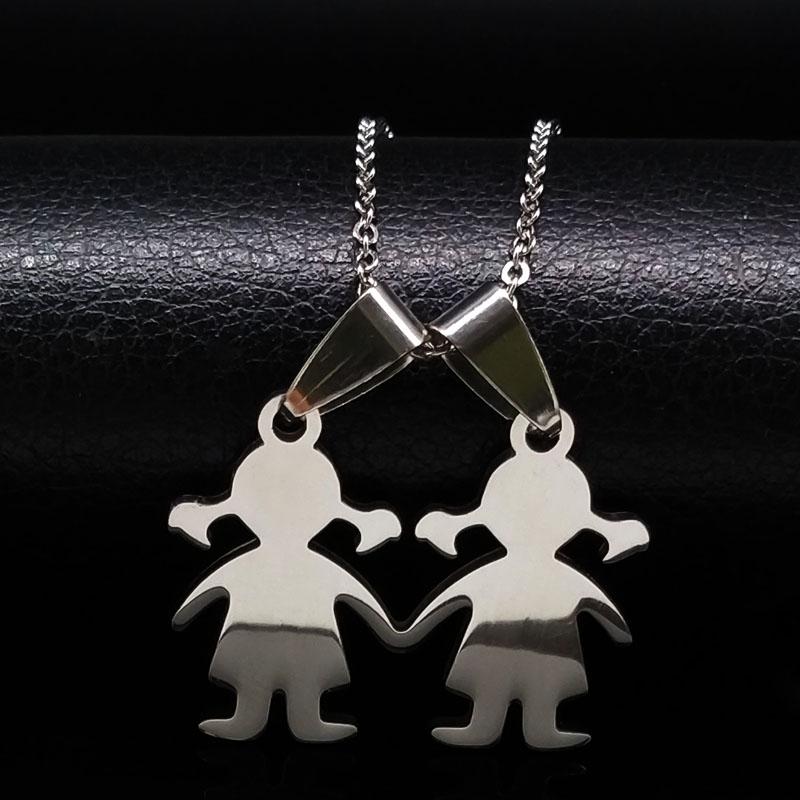 Collane Famiglia Ragazzi Ragazza Acciaio Inossidabile Collana Mama Ciondoli Per Donne Uomini Bambini Gioielli colares feminino masculino N535SR