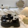 Heart-shaped Buckle Mary Jane Shoes Autumn New Small Thick-soled Heightening Small Leather Shoes Versatile Casual Women's Shoes