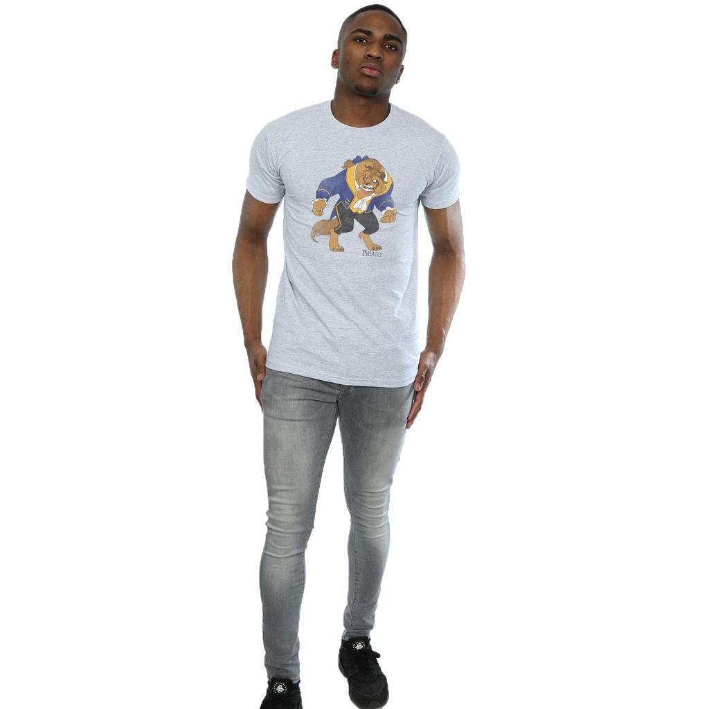 Beauty And The Beast Herren-T-Shirt mit Beast-Charakter, meliert