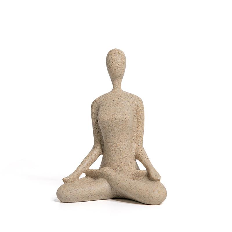 Simple Yoga Ornaments Abstract Resin Crafts Home Living Room Wine Cabinet Yoga Studio Sports Figure Decorations