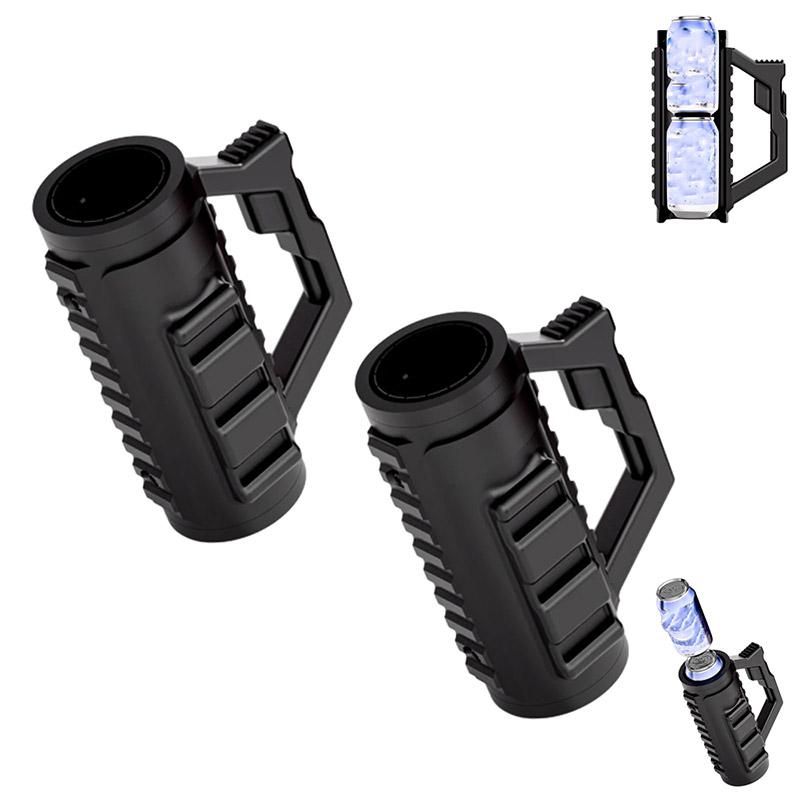 Tactical Assault Double Can Holder Rugged Two-Can Beer Soda Holder Durable Tactical Style Beverage Holder For Outdoor Use