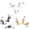 3 Colors Rat Table Lamp Desk Light Decor Lamp Bedside Resin Lamp White Light Decor for Bedroom
