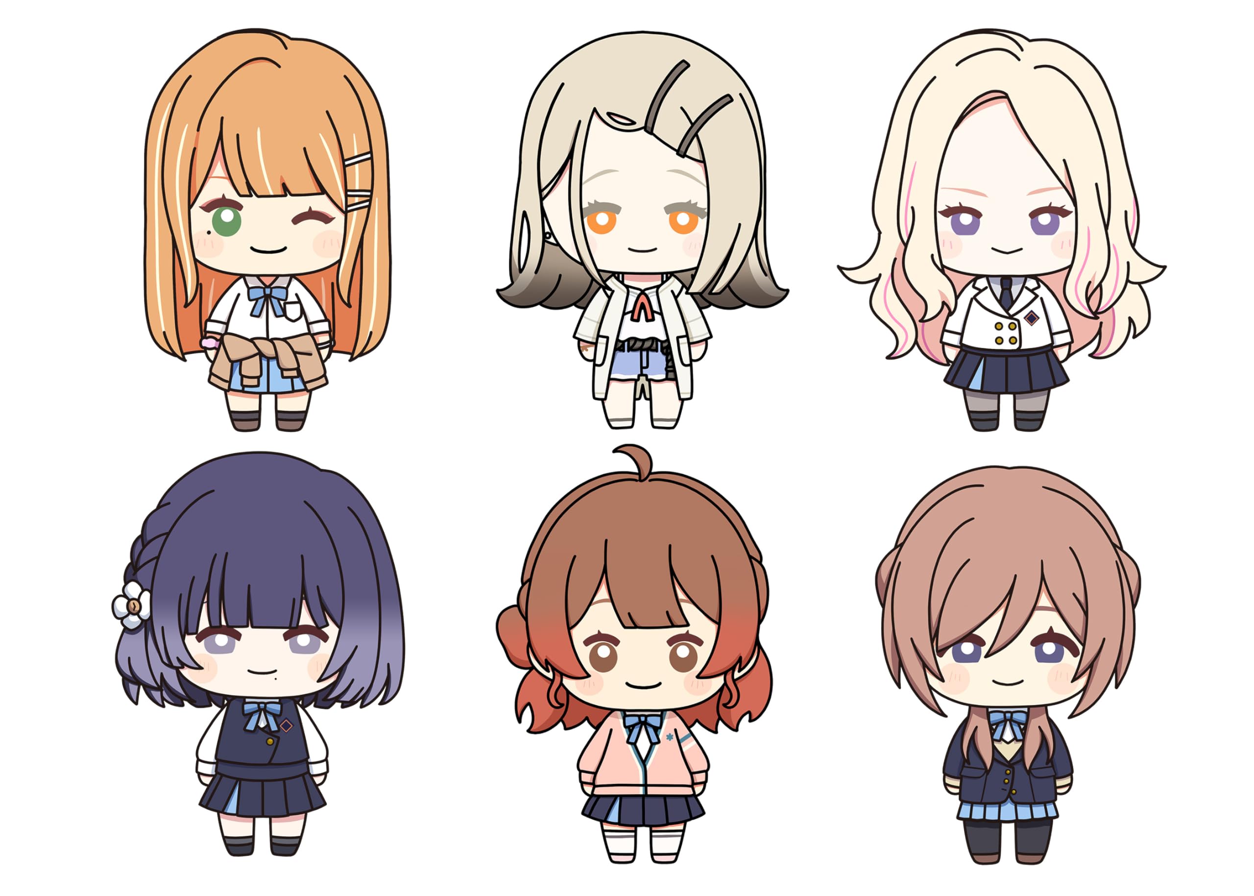 

PROOF Nyokinto Mascot Figure Box Gakuen Idolmaster Vol.2 (6 Types) 6-Piece