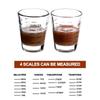 Good-6Pcs Measuring Cup Espresso Shot Glass Liquid Heavy Glass Wine Glass 26-Incremental Measurement 1Oz, 6 Tsp, 2 Tbs, 30Ml