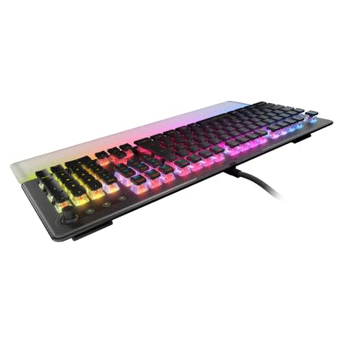 ROCCAT Gaming Keyboard Vulcan II Max JP Japanese Layout Wired Black/Black Optical Linear Quiet Full Size Customizable RGB Translucent Armrest Volume D