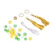 Keychain Lemon Silicone Bead Keyring Key Chain 15mm Silicone Bead Tassel Set for Decoration