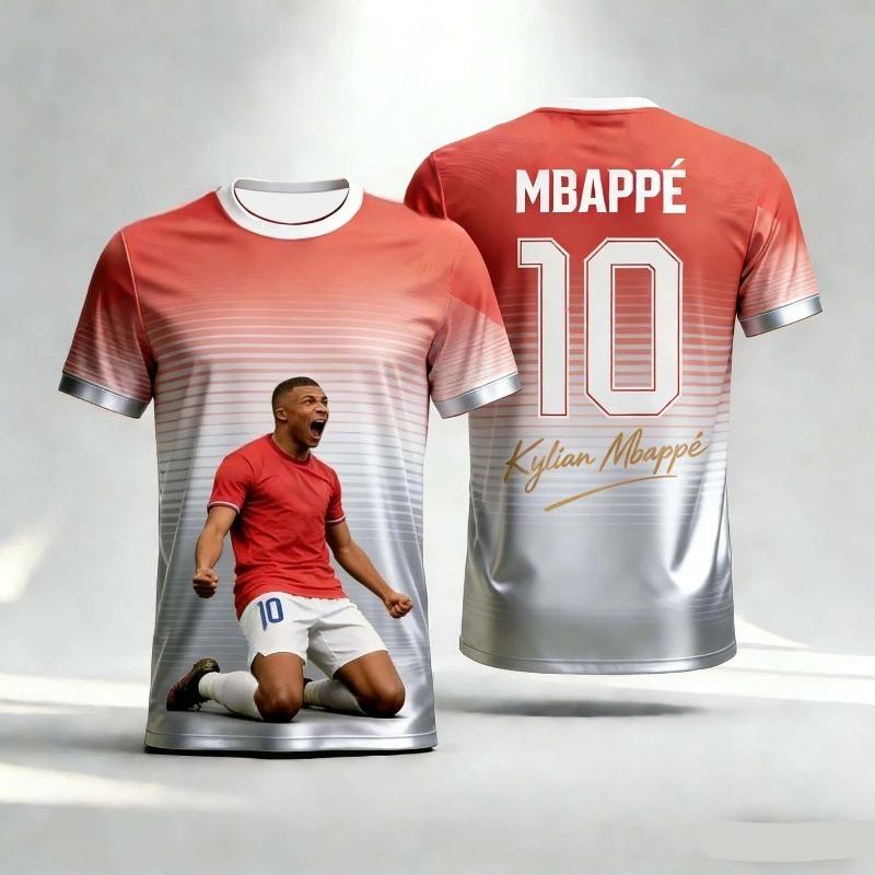 Summer Hot Selling Family Matching Mbappe No.10 Fan Commemorative T-shirt Outdoor Neutral Loose Quick Drying Sports