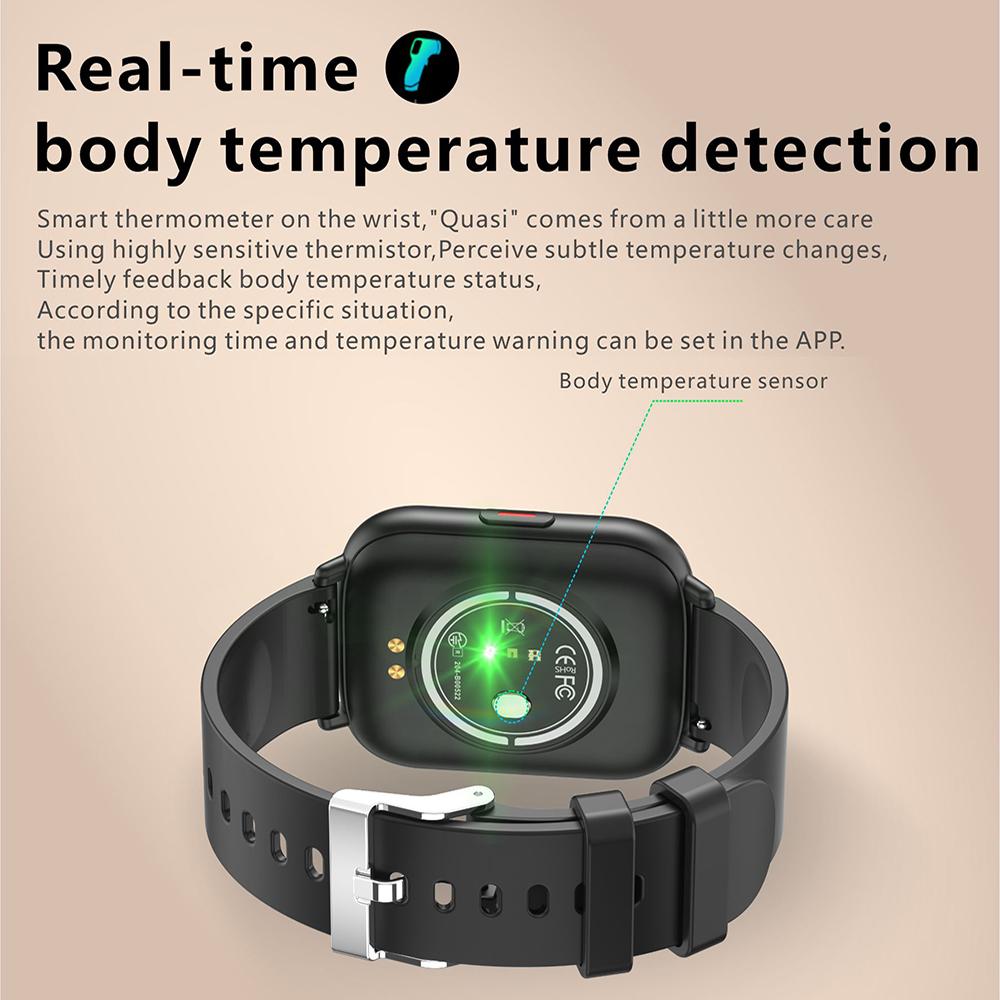 Men Women Smart Watch Sports Blood Oxygen Body Temperature Monitoring Smartwatch 5atm Waterproof Watches For Iphone Android