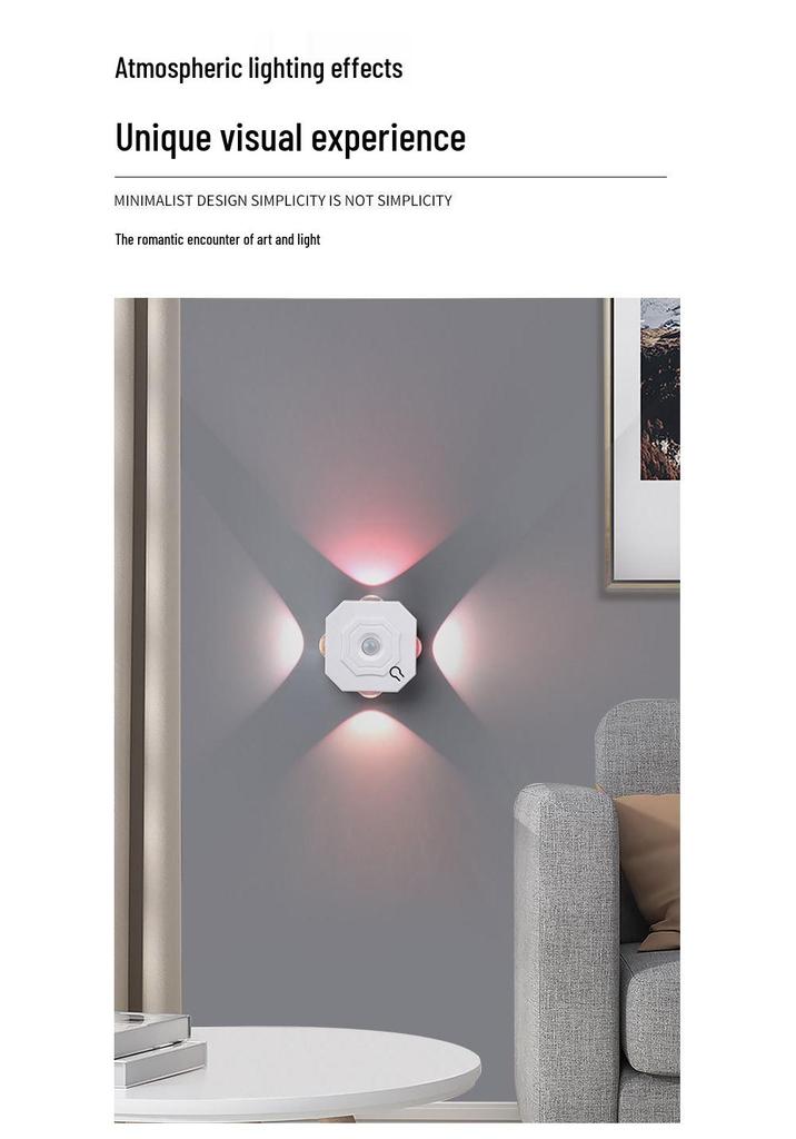 Rechargeable Motion Sensor Wall Lamp with Magnetic Mount